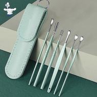 [San] 6 Pcs Ear Cleaner Kits Earpi Stis Earwax Remover Ear Pi Cleaning Ear Cleanser Spoon Earpi Beau