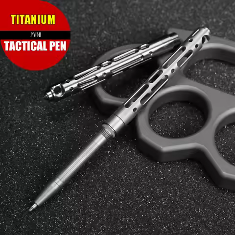 Titanium TC4 Mini Tactical Pen Self Defense Outdoor EDC Tool Keychain Pocket Business Writing Pen Co