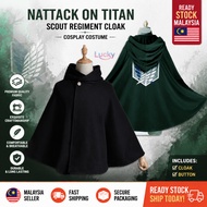 【🇲🇾READY STOCK】Attack On Titan Green Cloak Wings Of Freedom AOT Cosplay Cape For Eren Levi Mikasa Ad
