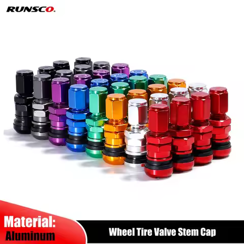 Aluminum Valve Metal Wheel Tire Valve Stem Cap Air Cover 4-Pieces/Set Blue Red Black Silver Gold Gre