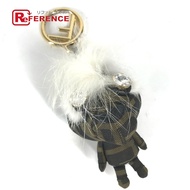 FENDI毛絨水鑽 Zucca Logo 怪獸太空猴包飾