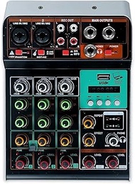 Professional Audio Mixer Sound Board Console System Interface 4 Channel Digital USB Bluetooth MP3 Co