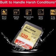 Sandisk Original Extreme Memory Card kartu SDXC 64GB U3 4K UHD2 V30 up to 170MB/s, 128GB/180MB/s, da