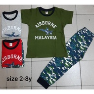 Pyjamas Kids Army Baju Tidur Askar Paskal Budak Size 2-8 Tahun