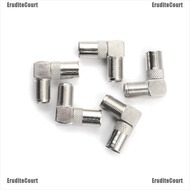 5 PCS Right Angle TV Aerial F Connector Adapter RF Coaxial TV Cable Male