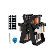 DESSINI Spice rack Ferris Wheel Rotatable Glass Seasoning Rack Set Seasoning Spice Jar With 18 Cans