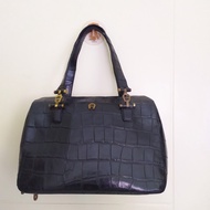 Aigner - TOP HANDLE BLACK CROCO (Preloved Bag)