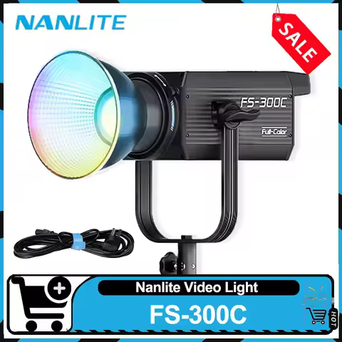Nanlite FS-300C RGB Full Color 300W Professional Video Light 2700K-7500K CRI95 TLCI94 LED Highlight 