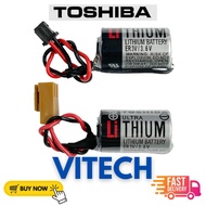 ViTech Toshiba ER3V Battery Black Connector 3.6V PLC Module Lithium Battery