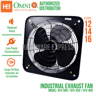 Omni Industrial Exhaust Fan 12" / 14" / 16" XFV-300 XFV-350 XFV-400