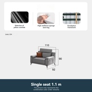 โซฟาหนังแท้ ทันสมัย genuine leather sofa grey couch leather l shape modern