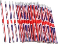 OHPHCALL 60Pcs American Flag Pencils Patriotic Pencils with Eraser British Union Jack Flag Pencils W