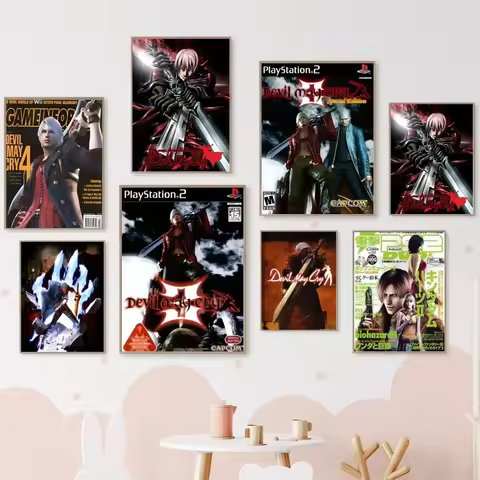 Devil May Cry Canvas Painting Poster Home Living Room Bedroom Bar Cafe Decor Knife Painting Canvas D