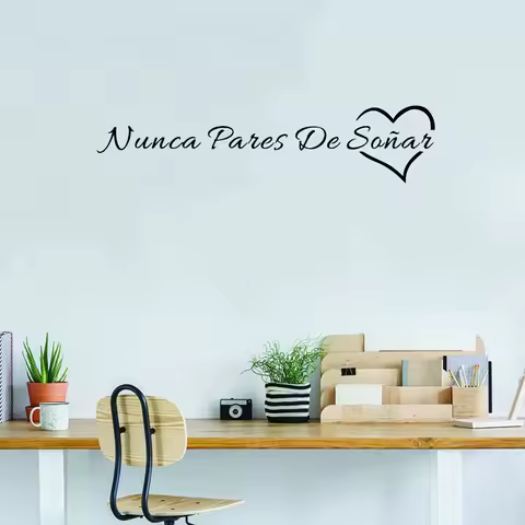 1 pc creative Spanish words Wall Sticker Removable Wall Stickers Diy Wallpaper For kids Room Bedroom