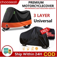 3 Layer Motorcycle Cover windproof Dust UVOutdoor Protection Motor Cover Motorbike Cover  Reflective