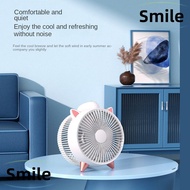 SMILE Table Fan Portable USB Mini Wind Speed Adjust Desk Air Cooling Fan