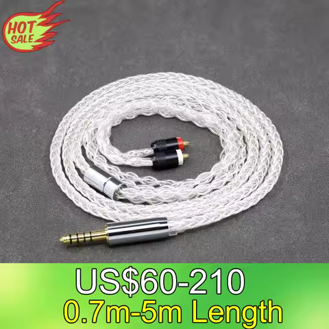 LN008399 8 Core 99% 7n Pure Silver Palladium Earphone Cable For Sony XBA-H2 XBA-H3 xba-A3 xba-A2