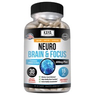 Kaya Naturals - Neuro Brain for Memory & Focus - Nootropic Energy Capsule - Nootropic Brain Support 