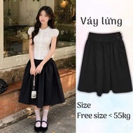 Simple Japanese-style khaki Skirt.- Sam Hi