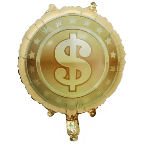 10Pcs 18inch Money Bill Balloons Fake Dollar Reusable Foil Helium Balloons for Birthday Party Decora