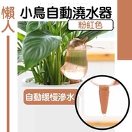 懶人用小鳥自動澆水器 自動滴水器 盆栽多肉定時澆花神器 園藝家用紅陶滴嘴緩釋水插頭滲水器（粉紅色）