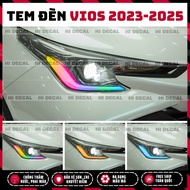 Vios 2023 - 2025 light Decal, decorative Vios car light sticker, durable, waterproof