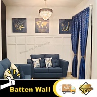DIY Batten Wall 5 kaki tingggi / DIY WAINSCOTING / WAINSCOATING / KAYU DIY / Kayu mdf shiplap / wall panelling