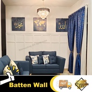 DIY Batten Wall 5 kaki tingggi / DIY WAINSCOTING / WAINSCOATING / KAYU DIY / Kayu mdf shiplap / wall