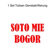 Stiker Gerobak Jualan Soto Mie Bogor