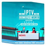 [RESELLER PANEL]10PCS/Malaysia IPTV/IPTV SMARTER/IPTV 4K/IHOMER/Live tv/VVIP adult/12 Bulan Subscription Free Trial