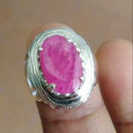 Cincin Perak Batu Delima Cindai