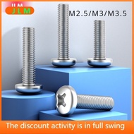 ((JLMD) Phillips Round Head Screw M2.5/M3/M3.5 304 Stainless Steel Extension Screw Small Screw
