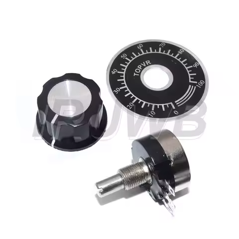 1Set RV24YN20S Carbon Film Potentiometer Single Rotary Taper With A03 Knob With Dial 1K 2K 5K 10K 20