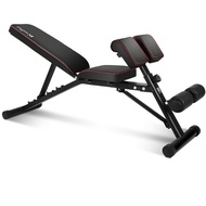 HOMETIME Professional Multifunction Gym Fitnes Bench Chair Sit Up Bench Dumbbell FID Bicep Leg Curl 