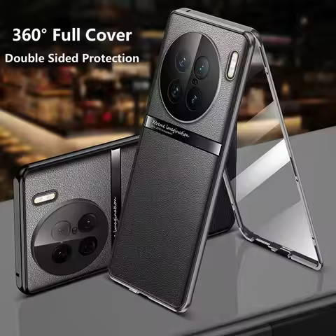360 Full Cover For Vivo X90 Pro Plus Case Tempered Glass Flip Phone Case For Vivo X90 X90Pro+ 5G Dou
