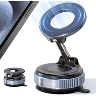 Upgraded Vacuum Magnetic Suction Cup Phone Holder Stand for Magsafe, 360° Adjustable with Swivel Loc