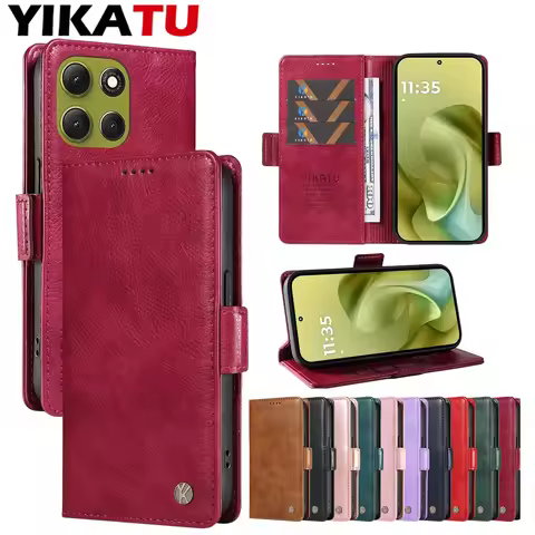 Magnetic Wallet Case For Motorola MOTO E14 X70 Air X50 Edge 5G 2025 50 Ultra 40 50 NEO 70 5G 60 Pro 