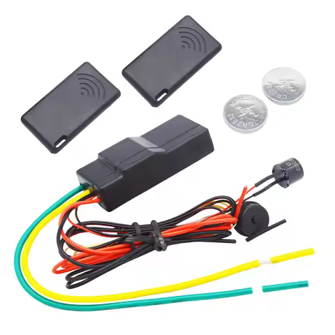 12V Auto Intelligent Secret Lock Anti-Hijacking 2.4GHz RFID Car Immobilizer Engine Dark Lock Alarm W
