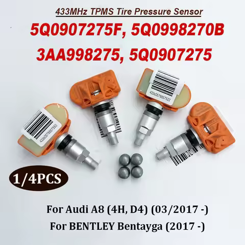 1/4PCS 5Q0907275F 5Q0907275 TPMS 433Mhz Tire Pressure Monitoring Sensor 5Q0907275B 3AA998275 5Q09982