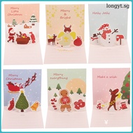 Xmas Gift Card Cards Christmas -up Greeting Blanks Decorative longyt