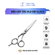 Kéo cắt tóc tay trái VLS lưỡi thẳng quai offset phẳng đỡ ngón tháo rời CB11L/5.5