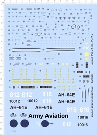 1:35 Scale AH-64E Apache Armed Helicopter Model Special Water Decal Sticker 75518 Aircraft Model Col