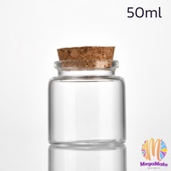 MegaMate ขวดแก้ว มีฝาไม้ขวดแก้ว 50ml 60ml Glass bottle