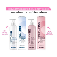 Kem dưỡng trắng da body Glutathione V10 Alpha Arbutin Body Lotion Prettyskin Retinol B5 Pretty Skin