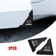 2PCS Silicone Car Badges Door Corner Cover Bumper Crash Scratch Protector Accessories for Mazda 3 bk 6 gg 2 Cx3 Cx5 Cx7 Cx9 Cx30