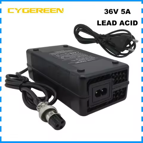 36V 5A Lead Acid Charger 36 Volt Battery Fast Charger with fan 43.2V GX16 M16 XLRM 3PIN IEC