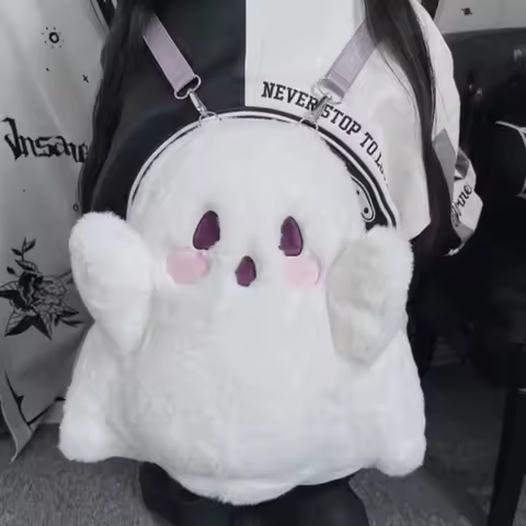Little Ghost Backpacks For Women Classic Backpacks For Women Funny Halloween Backpacks For Women Cut