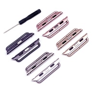 2pcs connector for apple watch 7/6/5/SE/4/3/2 band/strap 42mm 38mm 44mm 40mm 45mm 41mm metal Connect
