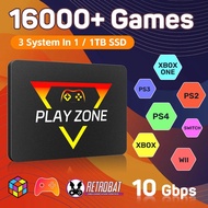 Playzone 1TB Retro Game SSD For PS5/Xbox/Switch/PS4/PS3 Portable Emulator Consoles With 16000+ Games