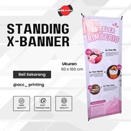Print X-banner 60 X 160 Chinese flexi material 280GSM, 340GSM, 440 GSM